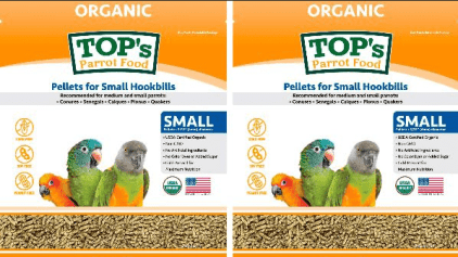 Usda organic certified tops 2 pack parrot food pellets for small hookbills 3 lb – tsp32p
