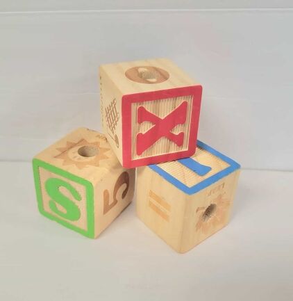 Wood ABC Blocks X-Large 3 pc Set