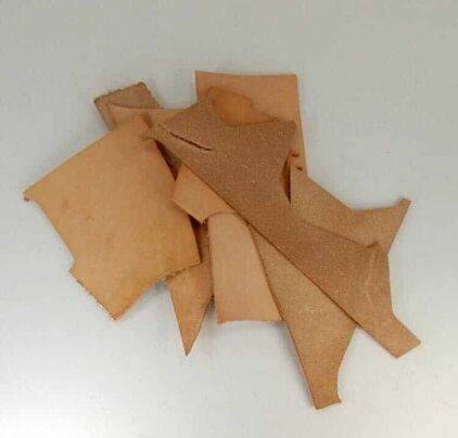Leather Scrap Vegetable Tanned Bird Safe for Toys 1 lb