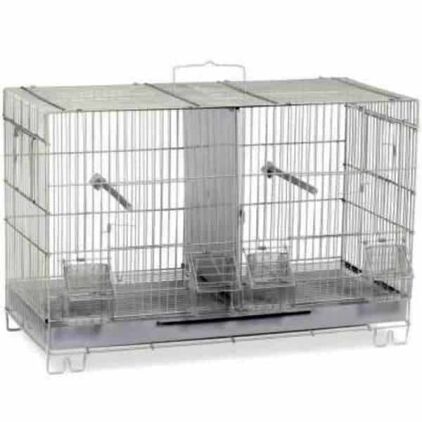 Breeder Cage Stackable Divided for Canaries Prevue F060 White 1 pc