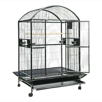 Dome Top Bird Cage for Large Parrots by AE 9004836 Platinum