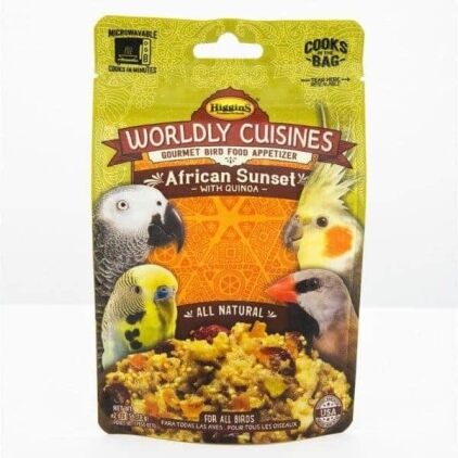 Higgins Worldly Cuisines African Sunset Microwave In Bag Bird Food 2 oz