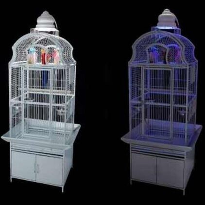 Full Spectrum Featherbrite Day and Night Cage Light Silver