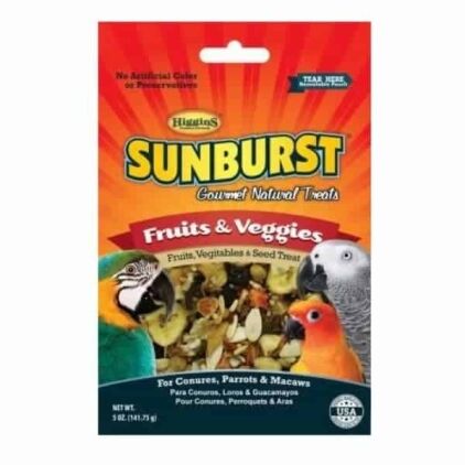 Higgins Sunburst Fruits and Veggies Parrot Treat Large 5 oz