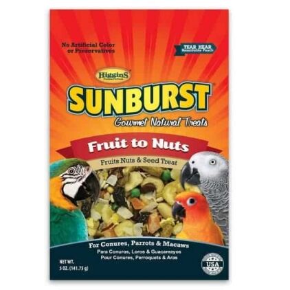 Higgins Sunburst Fruit To Nuts Treat For Birds Large 5 oz