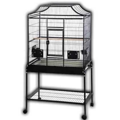 Elegant Top Flight Cage For Smaller Birds by AE MA3221FL Black