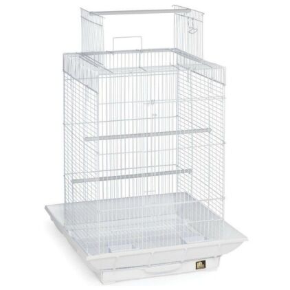 Clean Life Open Top Bird Cage for Small Birds 851 White