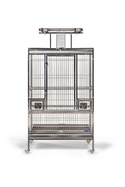 3455 - Large Stainless Steel Bird Cage