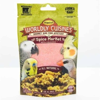 Higgins Worldly Cuisines Spice Market Microwave In Bag Bird Food 2 oz