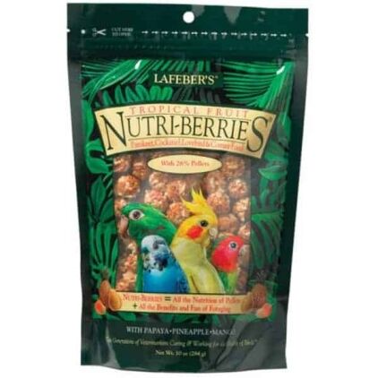 Lafebers Gourmet Tropical Fruit Nutri-berries Cockatiel Non-GMO 10 oz