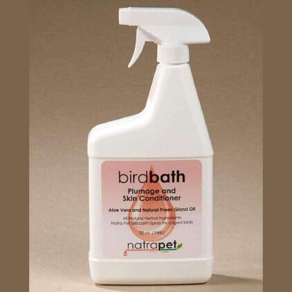 Natra Pet Bird Bath Plumage and Skin Conditioner 128 oz NEW REFILL SIZE