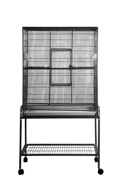 Indoor Aviary Bird Cage & Stand for Small Birds by HQ 13221 Black