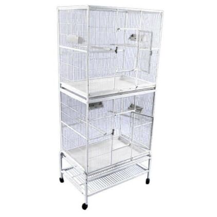 Breeder Bird Cage Double Stack Space Saver by AE 13221-2 White