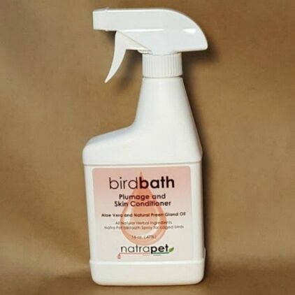 Natra Pet Bird Bath Spray Plumage and Skin Conditioner 16 oz