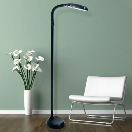 Full Spectrum Sunlite Floor Lamp Birds Crafts Black