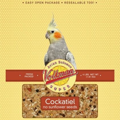 Volkman Avian Science Super Cockatiel No Sunflower Mix 4 Lb