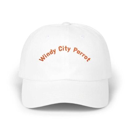 Classic Dad Cap with 'Windy City Parrot' Design, Casual Hat, Gift for Dads, Summer Accessory, Adjustable Cap, Fun Everyday Wear