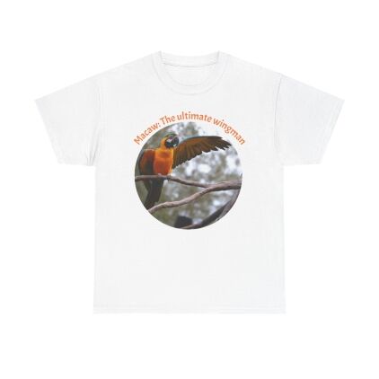 Macaw Wingman Tee - Unisex Shirt, Aviary Lover Gift, Birdwatching Apparel, Nature Tee, Animal Lover T-Shirt, Eco-friendly Fashion