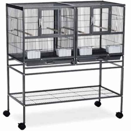 Breeder Cage Hampton Deluxe Divided Breeder/flight Cage F070 W Stand