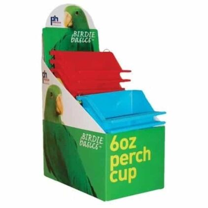 High Back Seed and Water Cup with Landing Perch 1265 6 oz 12 pc box