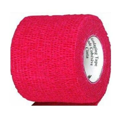 First Aid Self Adhering Tape Vet Wrap No Clips No Adhesive Red