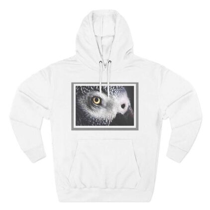 Stylish Owl Fleece Hoodie | Cozy Three-Panel Hoodie, Casual Wear, Gift for Nature Lovers, Fall Fashion, Everyday Comfort