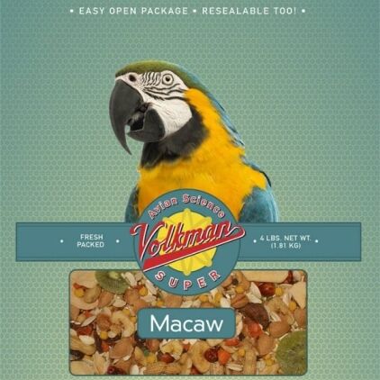 Volkman Avian Science Super Macaw NO SUNFLOWER 20 Lb